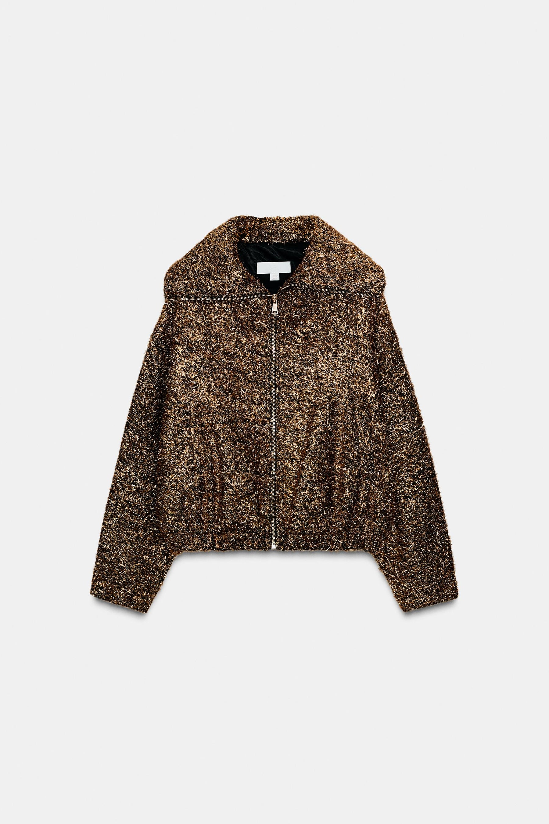 METALLIC THREAD BOMBER JACKET - Image 8