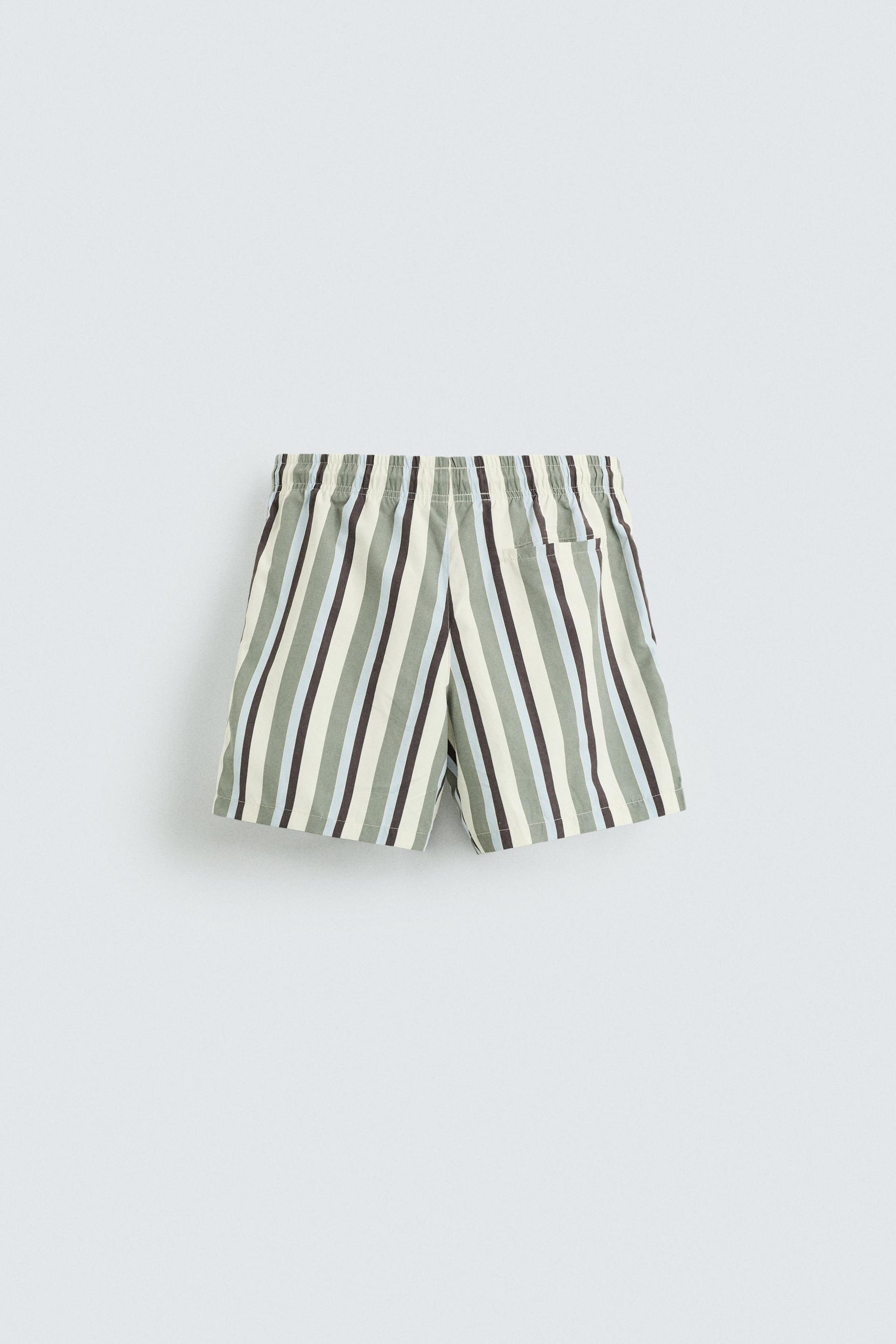STRIPED MID-LENGTH SWIMMING TRUNKS - Image 2