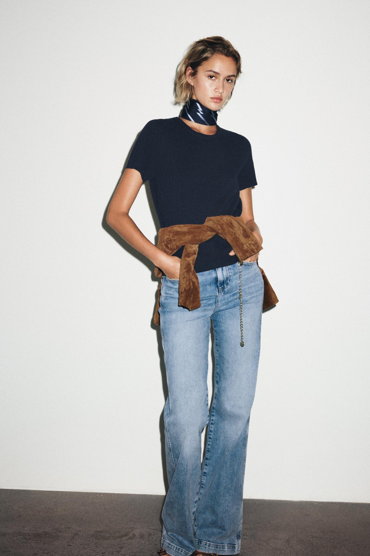 Strickpullover mit kurzen Ärmeln