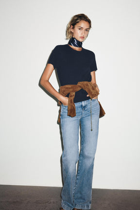 Strickpullover mit kurzen Ärmeln