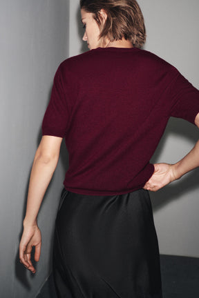 Kurzer Wollstrickpullover