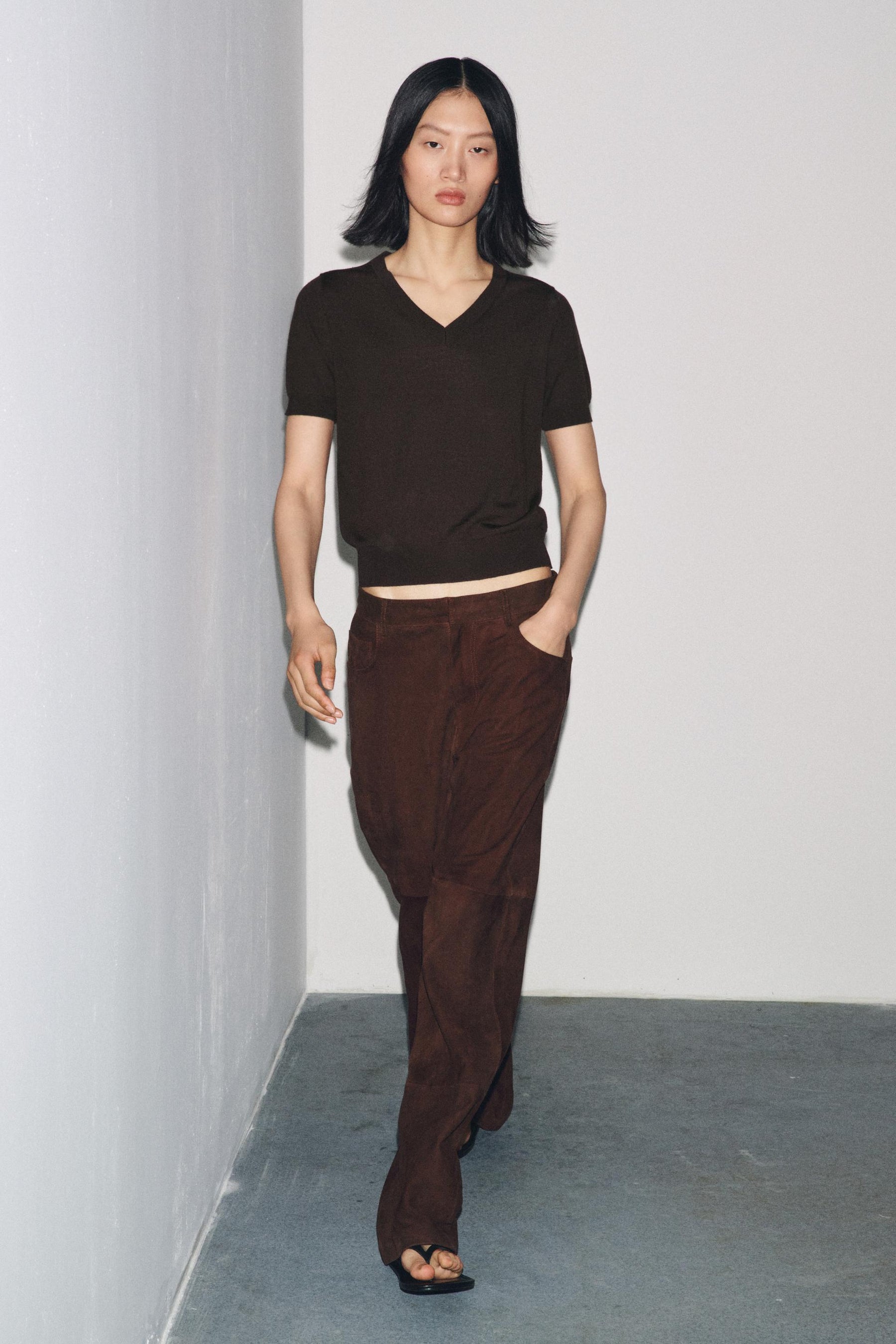 Wollpullover mit kurzen Ärmeln