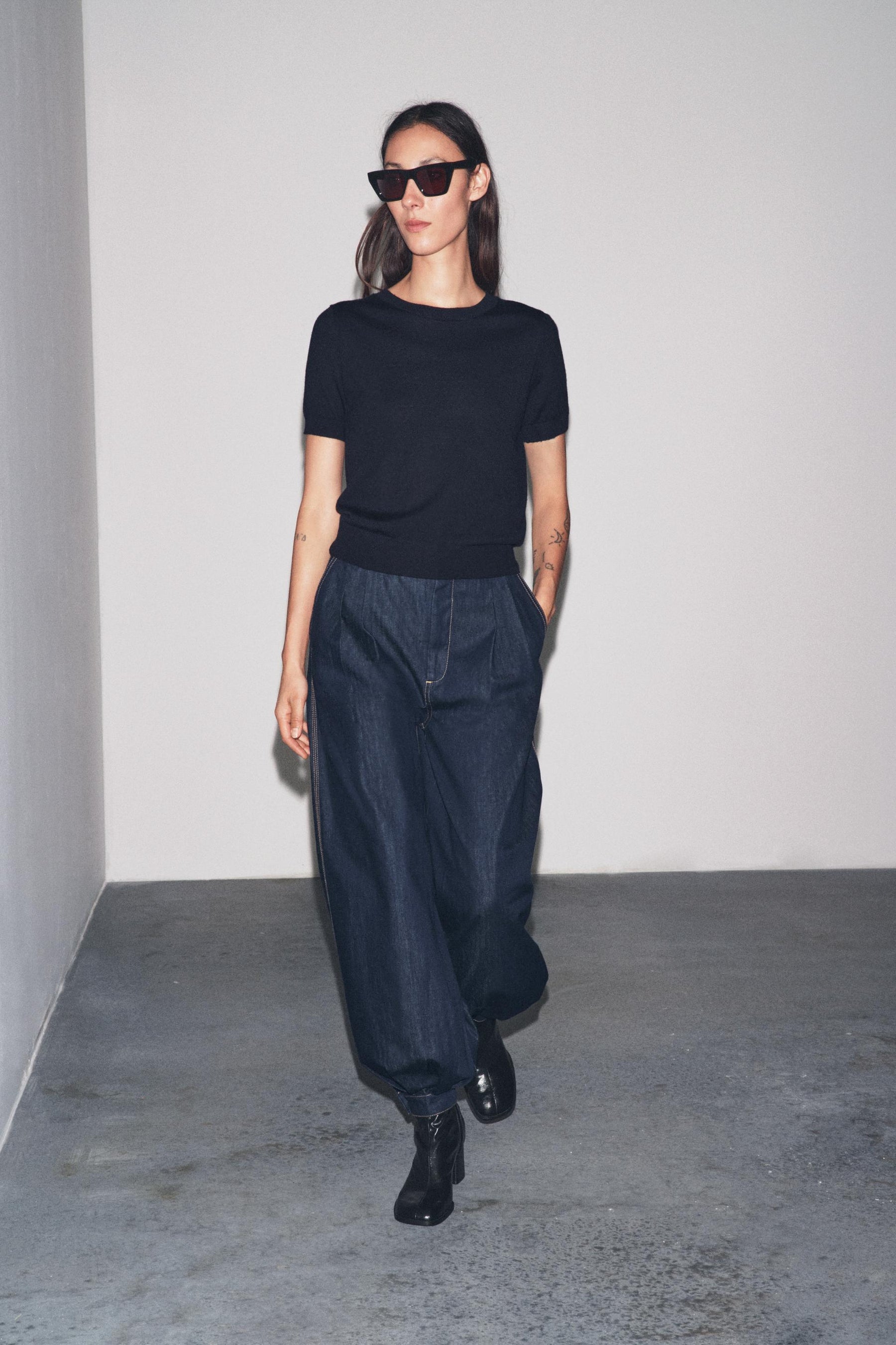 Wollpullover mit kurzen Ärmeln