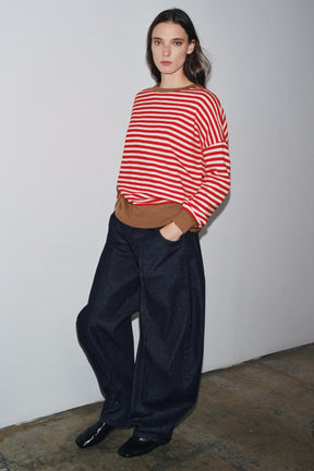 Gestreifter Wollpullover