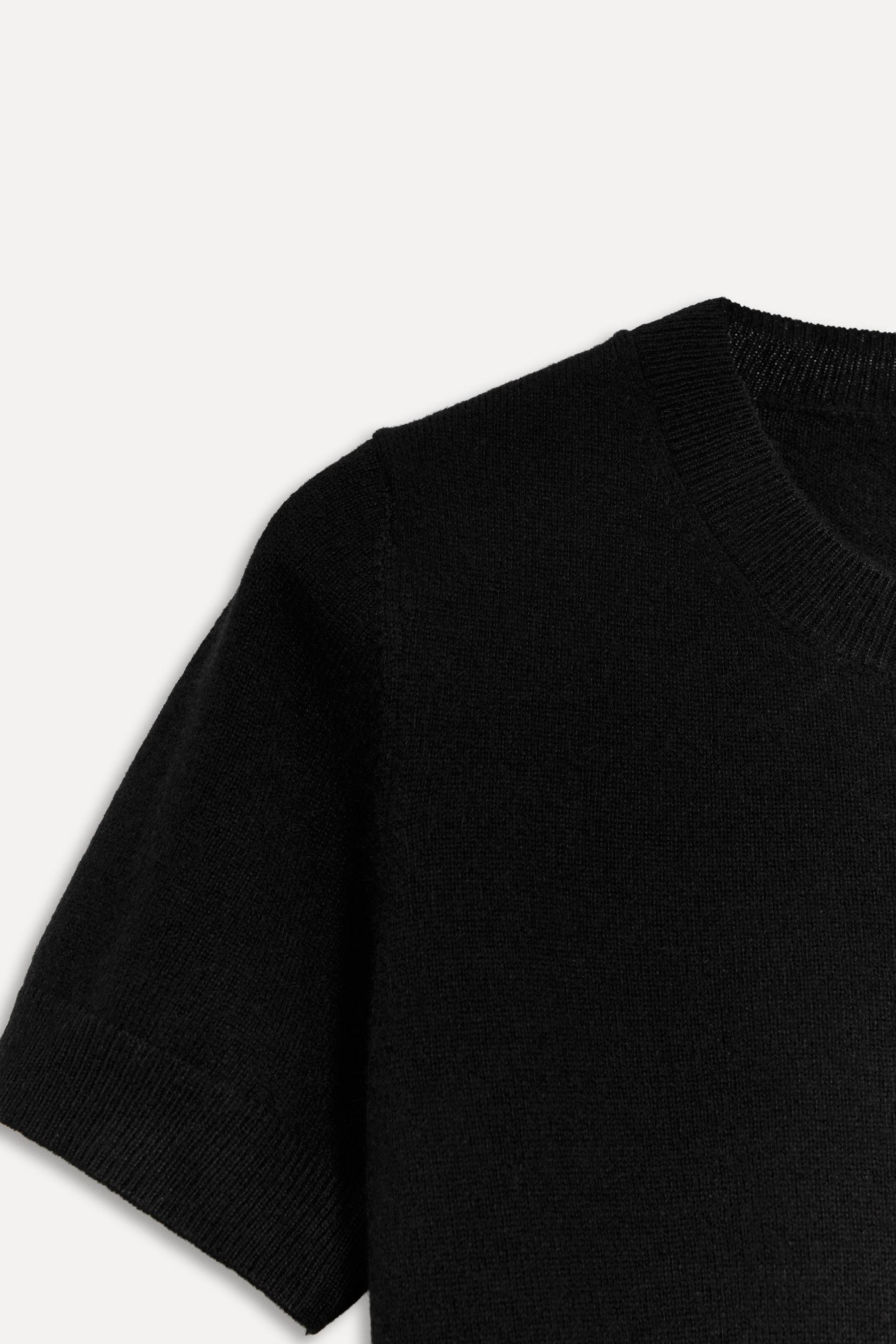 Kaschmirpullover mit kurzen Ärmeln