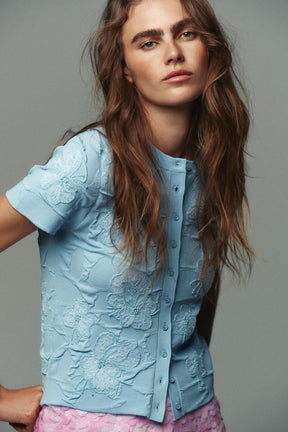 BEADED KNIT CARDIGAN - Image 1