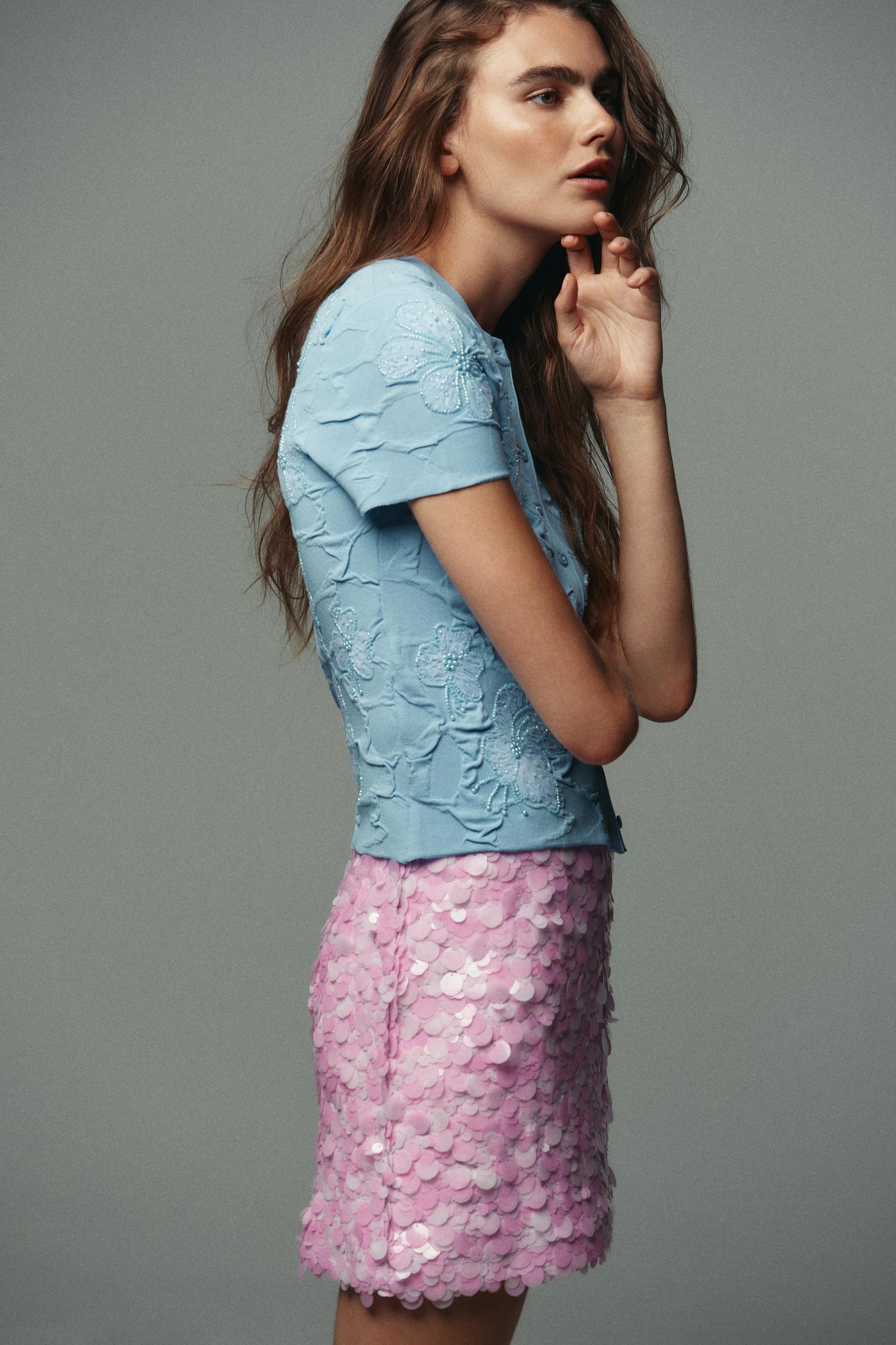 BEADED KNIT CARDIGAN - Image 2