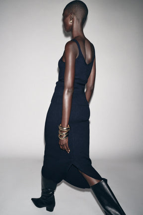 RIB KNIT TOP WITH BELT - Image 3