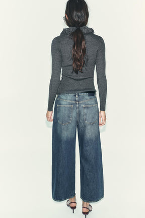 Cardigan aus Wolle mit Blumenmuster