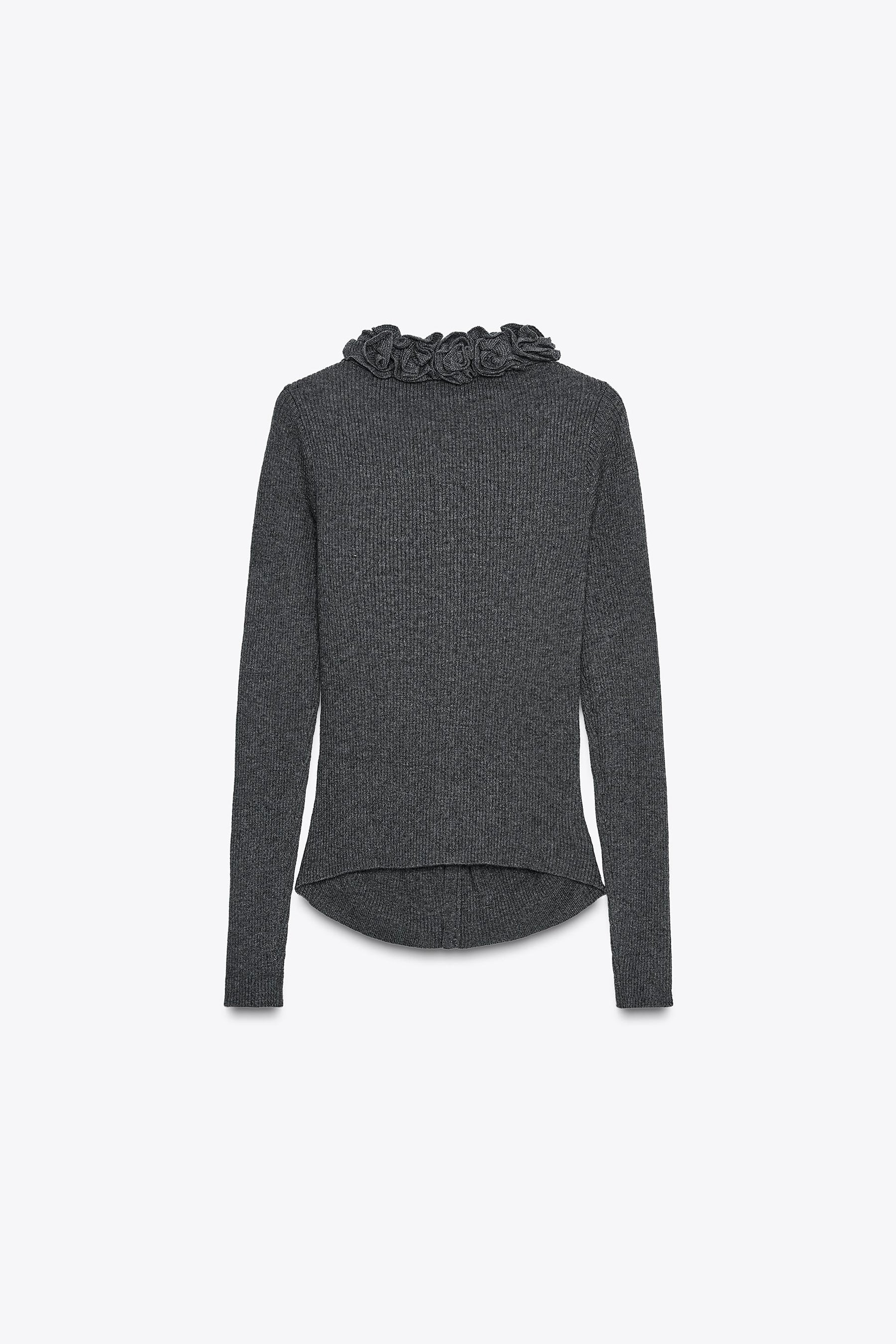 Cardigan aus Wolle mit Blumenmuster