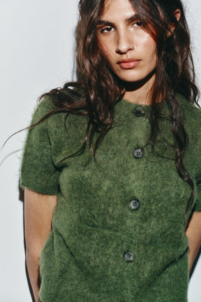 SHORT SLEEVE CARDIGAN - Image 1