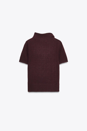 SHORT SLEEVE KNIT JUMPER WITH TIE DETAIL - Image 7
