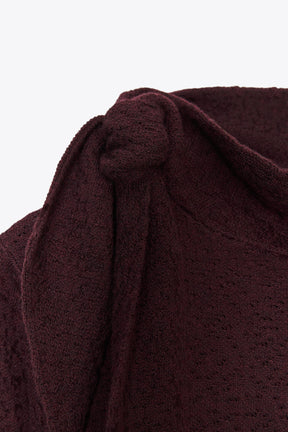 SHORT SLEEVE KNIT JUMPER WITH TIE DETAIL - Image 8