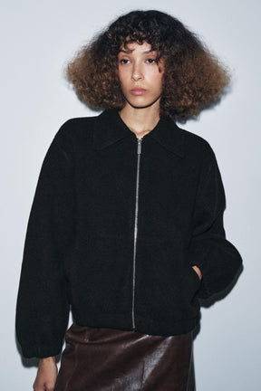 Strickbomber mit Reißverschluss