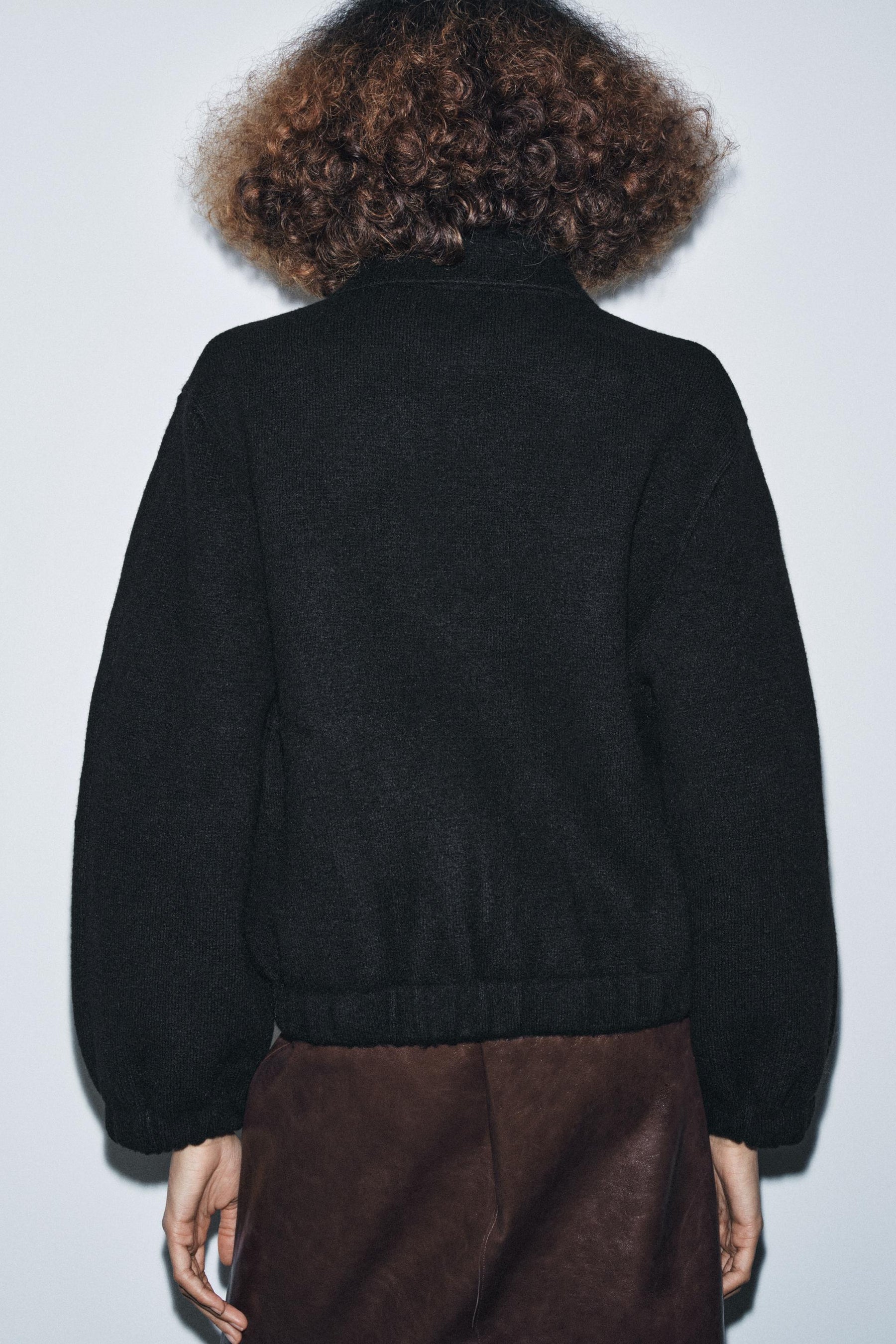 Strickbomber mit Reißverschluss