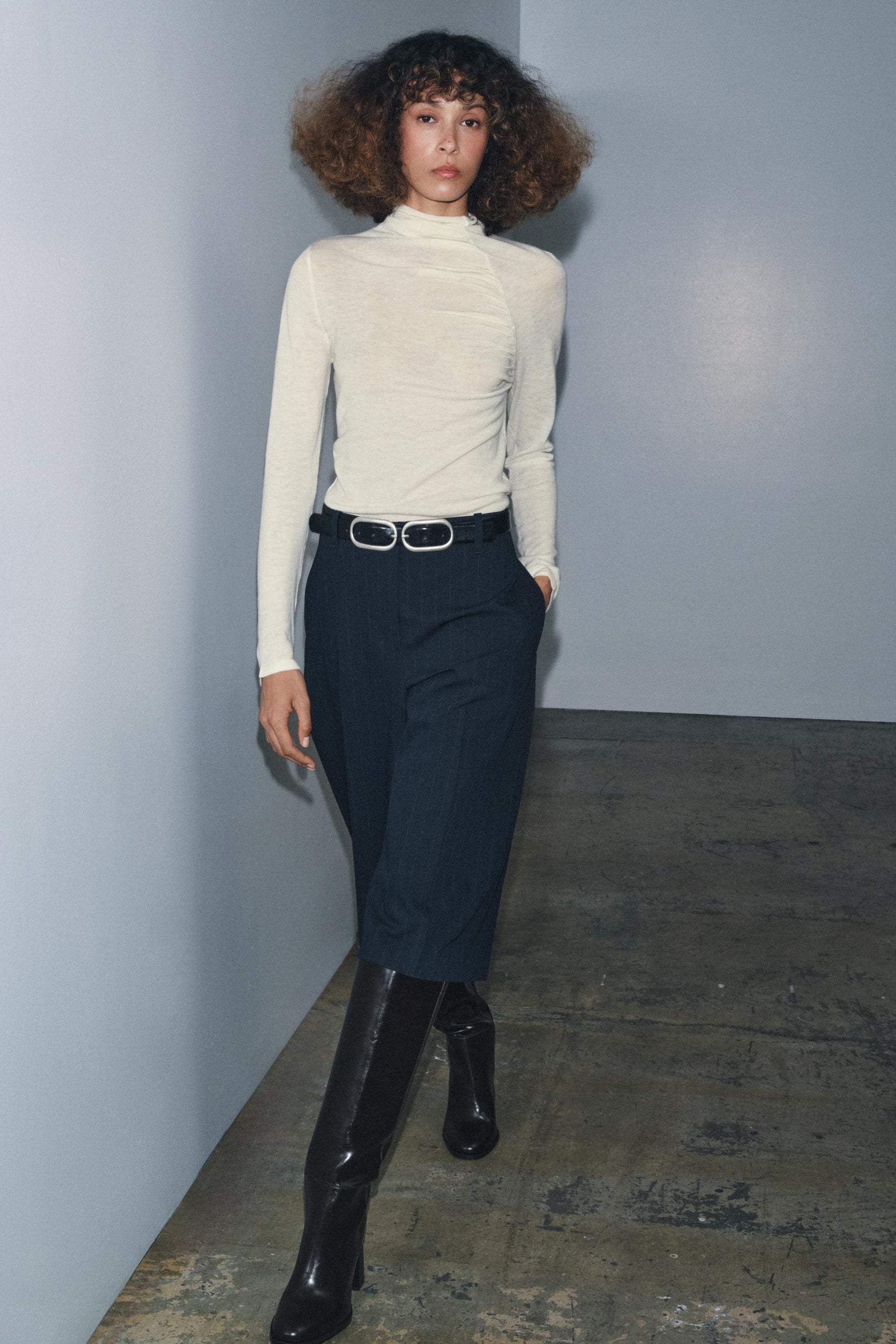 Wolloberteil mit Raffung