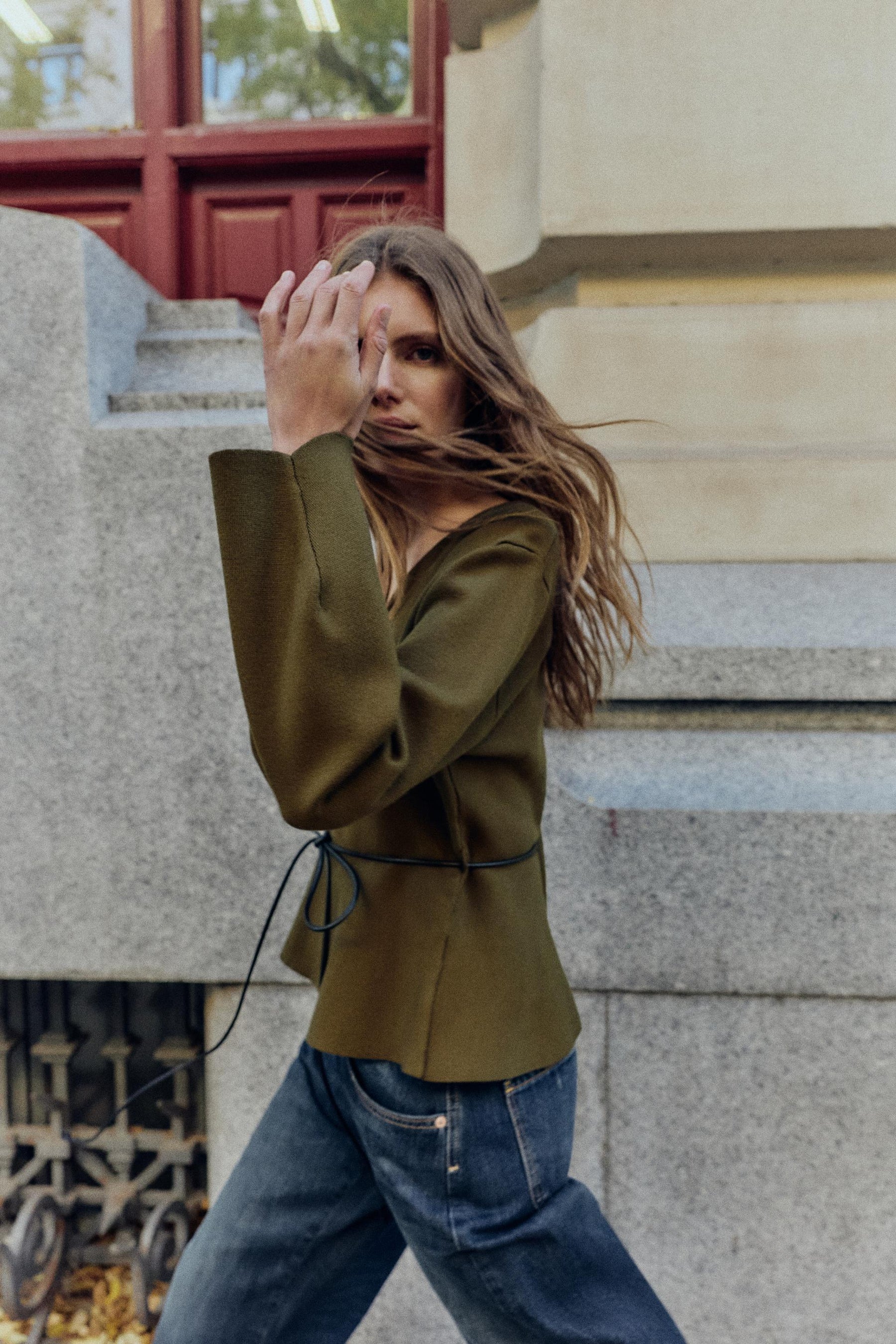 Cardigan mit Gürtel