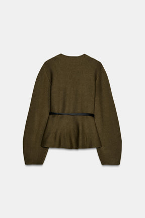 Cardigan mit Gürtel