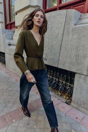 Cardigan mit Gürtel