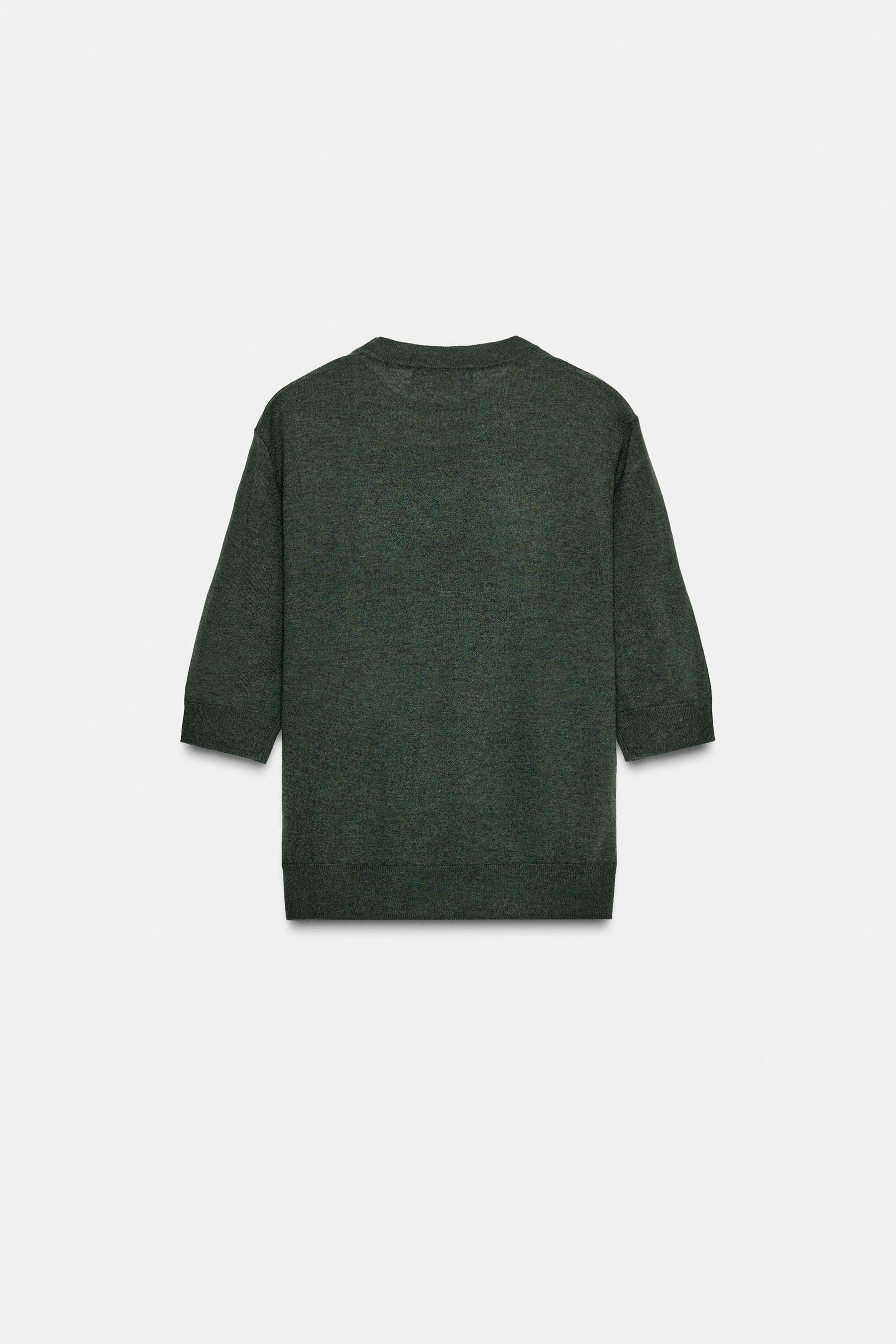 SHORT SLEEVE WOOL SWEATER - Image 5