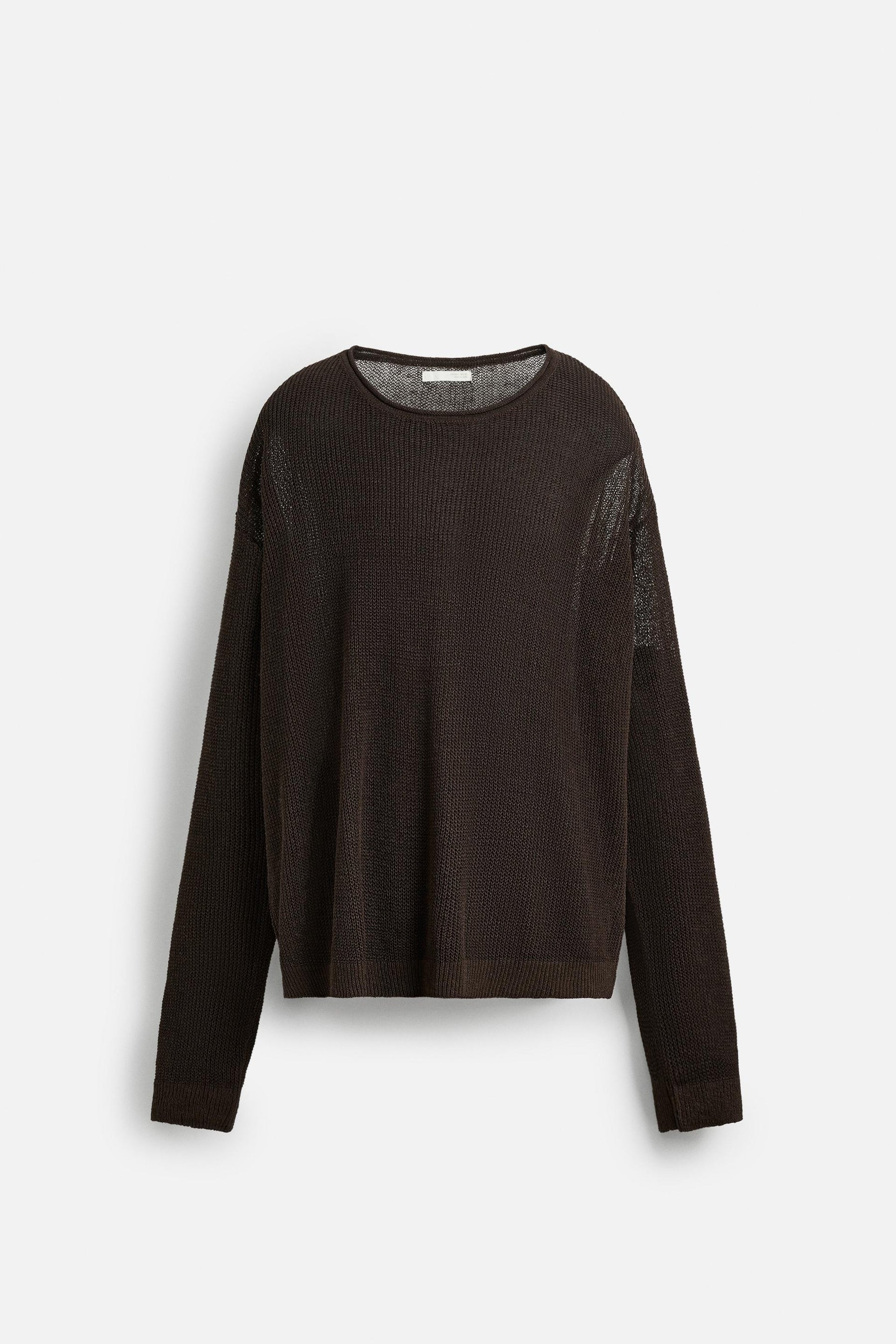 LINEN BLEND TEXTURED SWEATER - Image 7