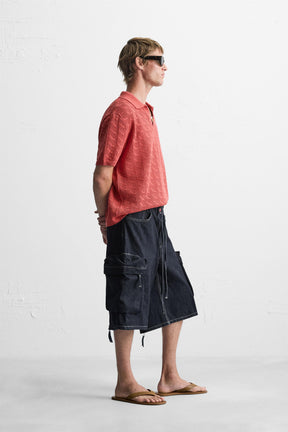 OPEN KNIT POLO SHIRT - Image 4