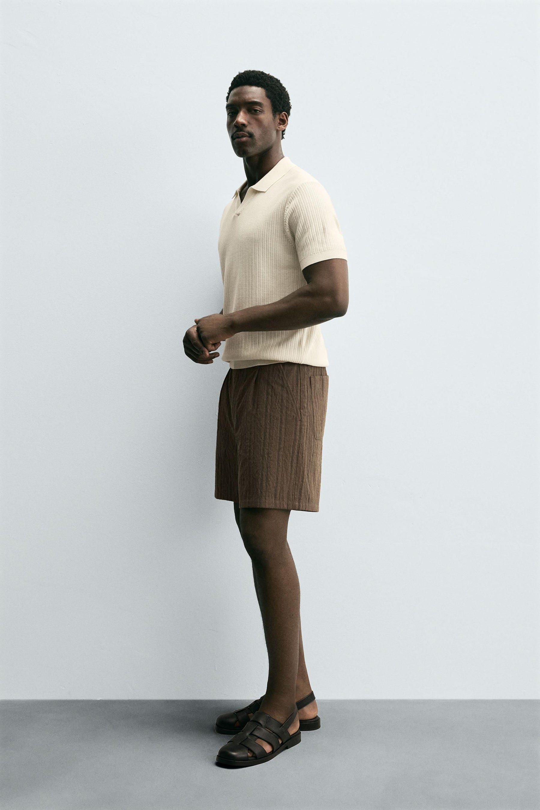 RIB KNIT POLO SHIRT - Image 4