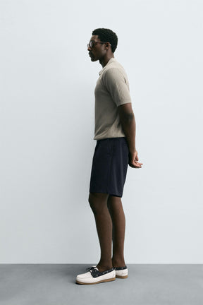 RIB KNIT POLO SHIRT - Image 4
