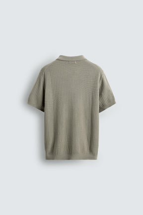 RIB KNIT POLO SHIRT - Image 6