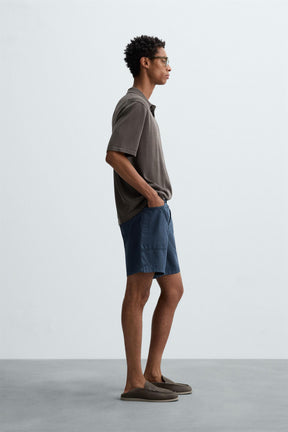 COTTON BLEND KNIT POLO SHIRT - Image 4