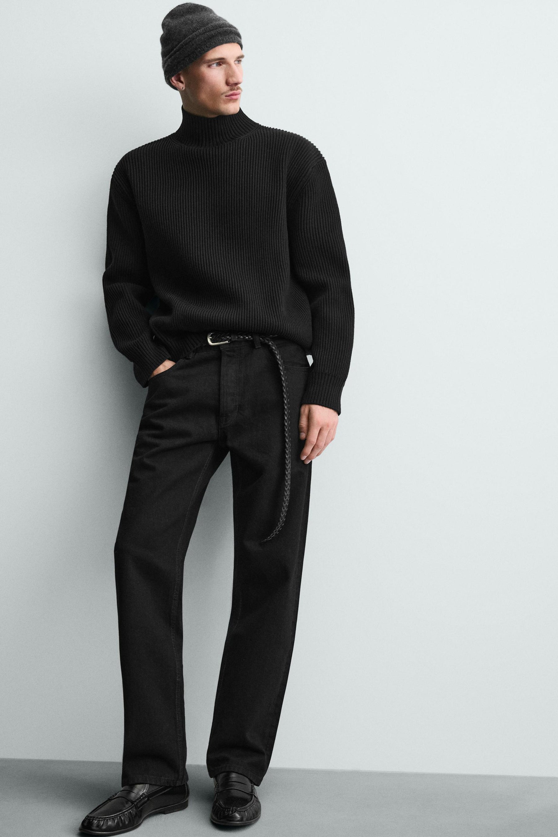 TEXTURED HIGH NECK JUMPER - Image 6