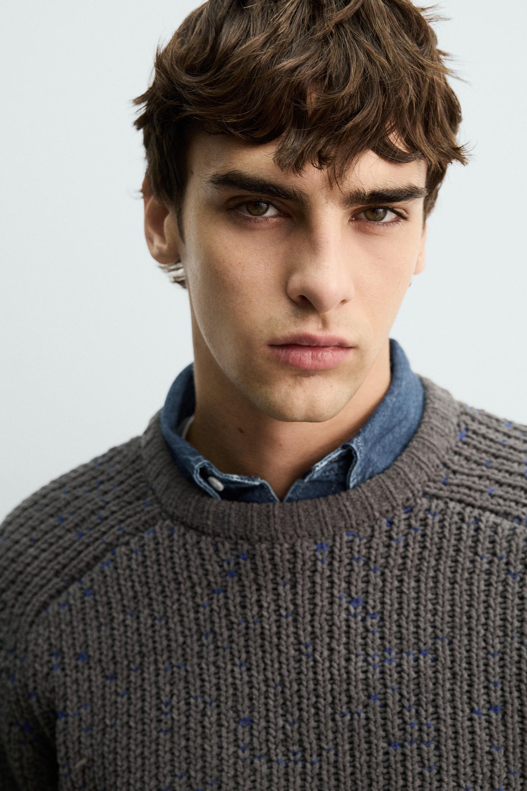 Contrasting Chenille Pullover