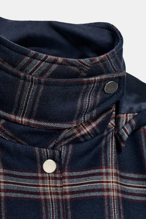 Karierte Daunenjacke