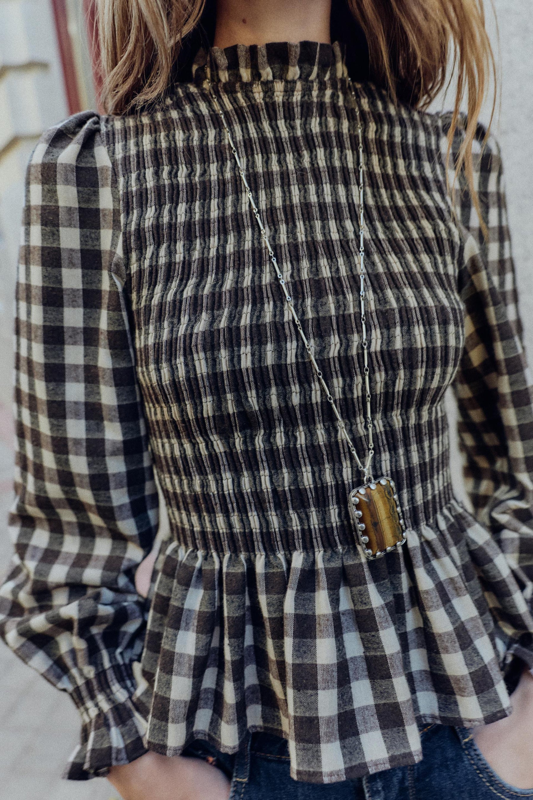 Gerüschtes Baumwollhemd