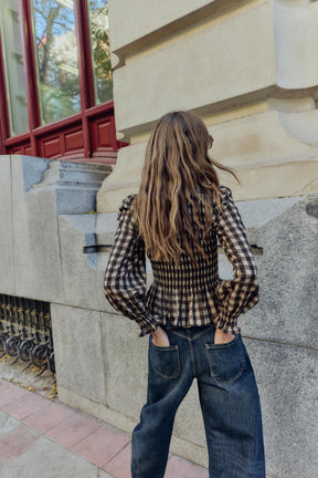 Gerüschtes Baumwollhemd