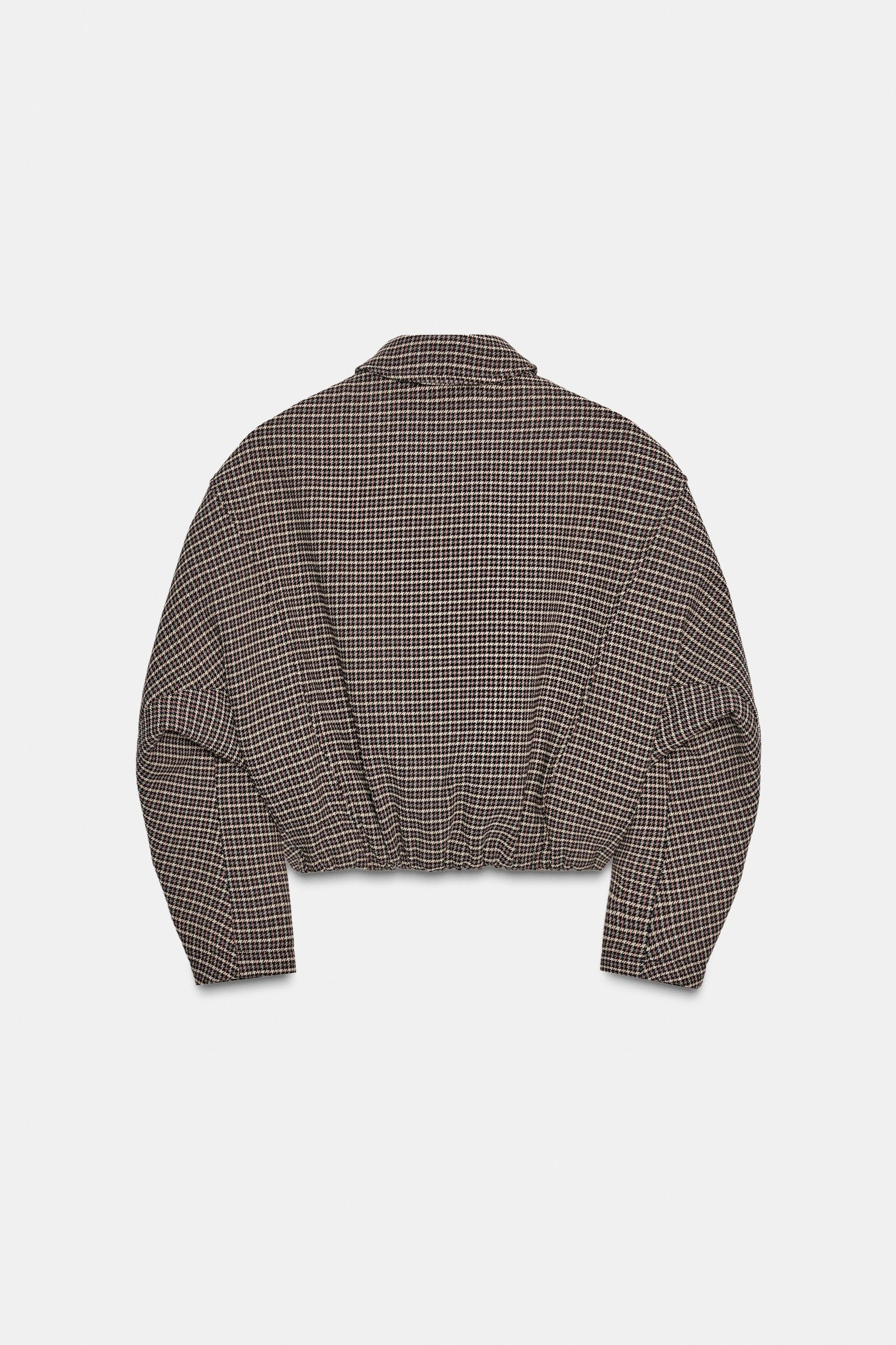 HOUNDSTOOTH QUILTED BOMBER JACKET - Image 2