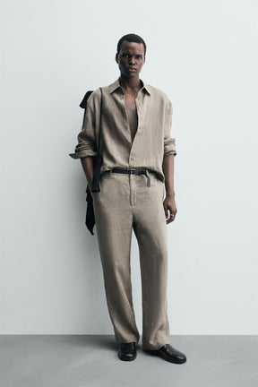 100% WASHED LINEN SHIRT - Image 1