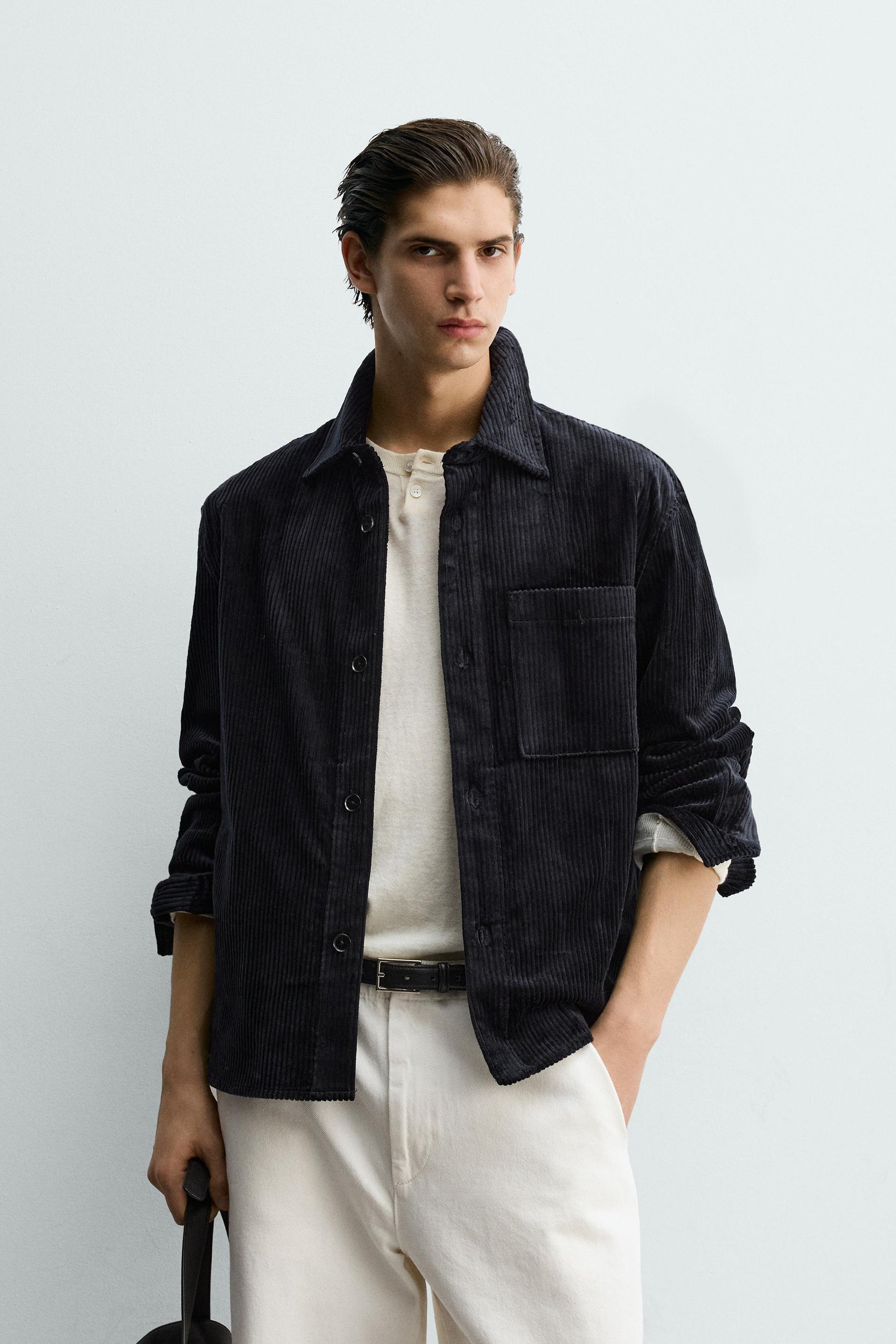 RELAXED FIT CORDUROY OVERSHIRT - Image 2