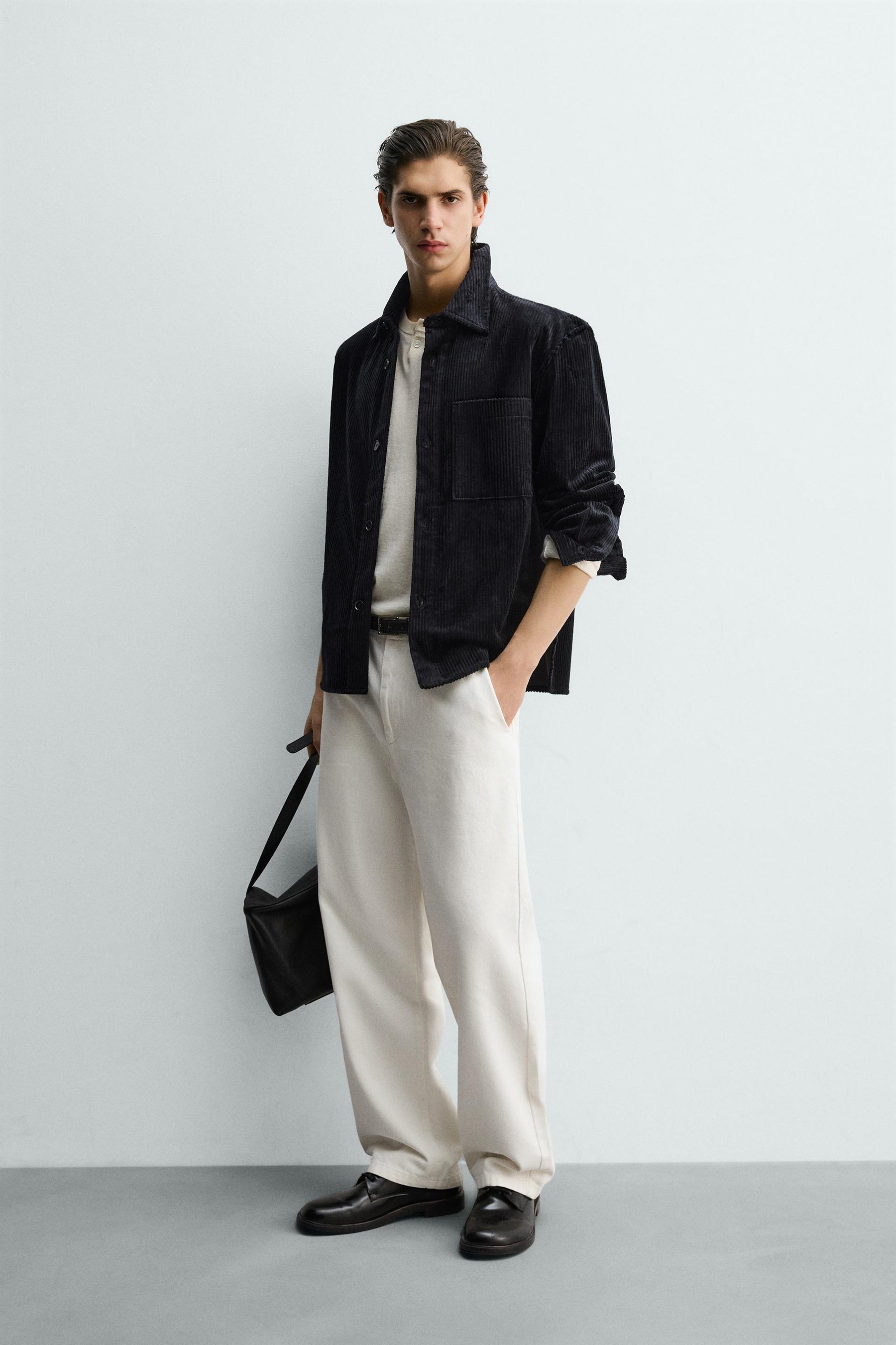 RELAXED FIT CORDUROY OVERSHIRT - Image 1