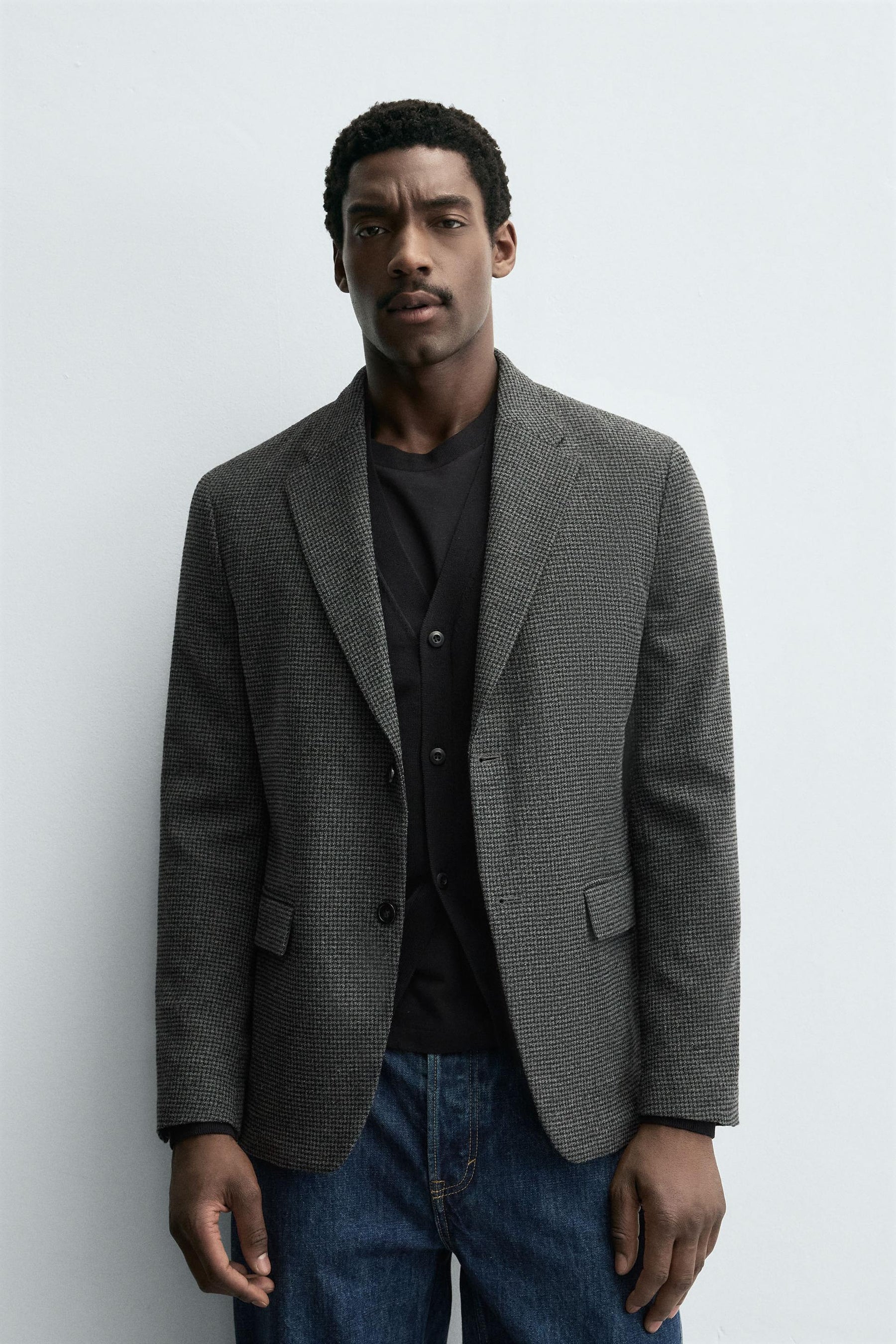 HOUNDSTOOTH TEXTURED BLAZER - Image 2