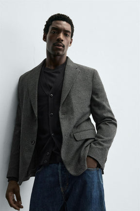 HOUNDSTOOTH TEXTURED BLAZER - Image 6