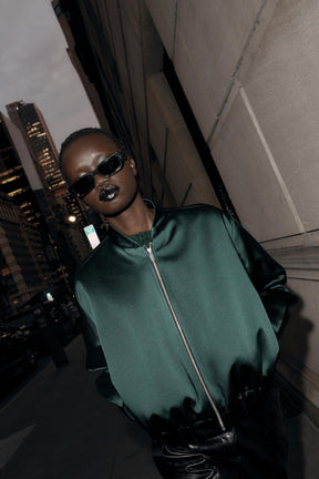 Bomberjacke aus Satin