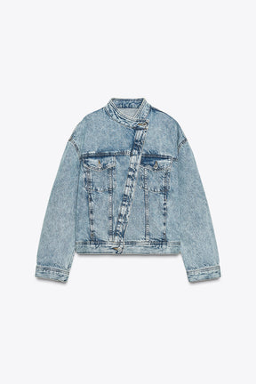 Doppelreihige Jeansjacke