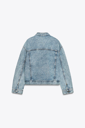 ZW COLLECTION DOUBLE-BREASTED DENIM JACKET - Image 6