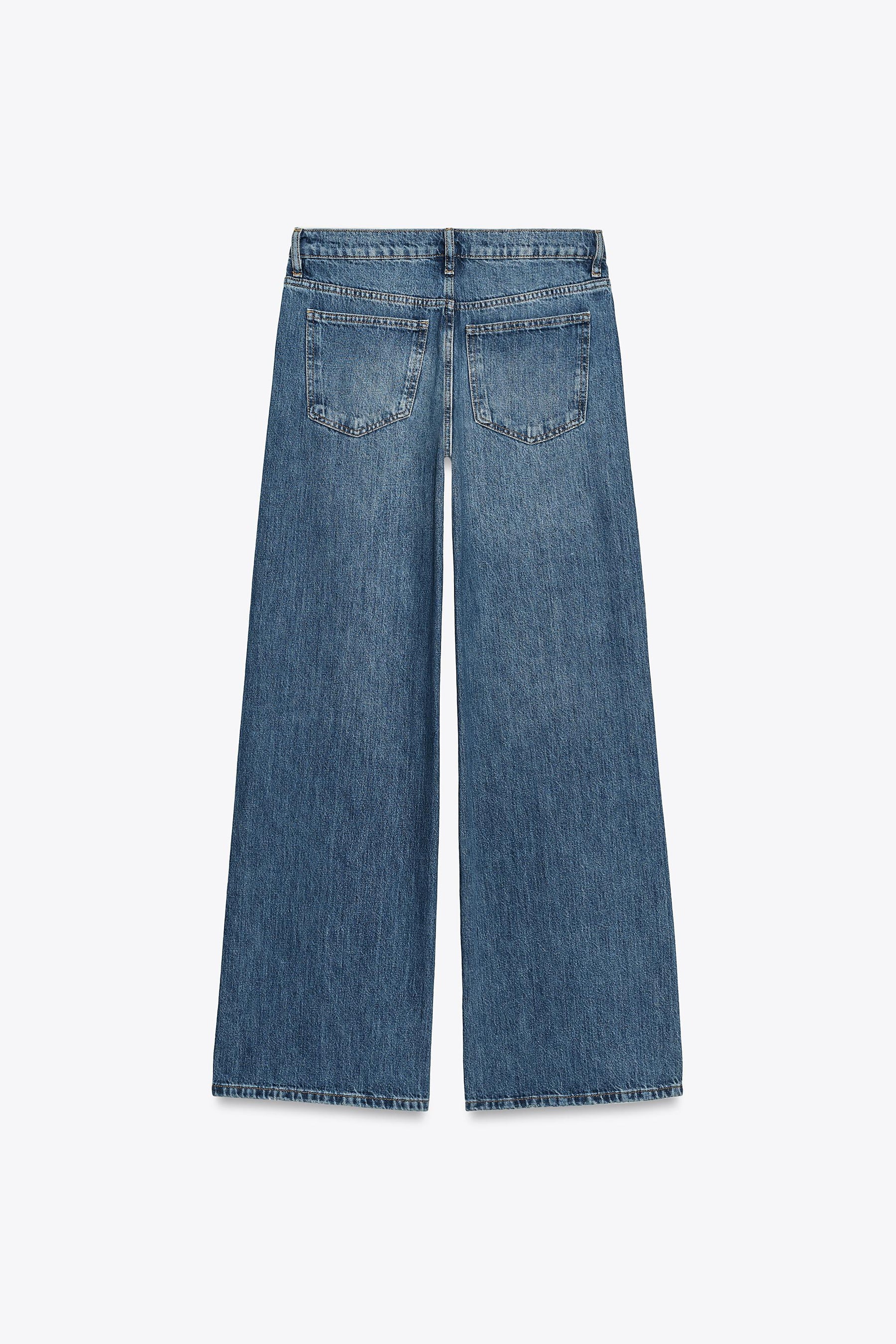 Weitbeinige Low-Rise-Jeans