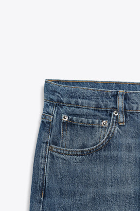 Weitbeinige Low-Rise-Jeans