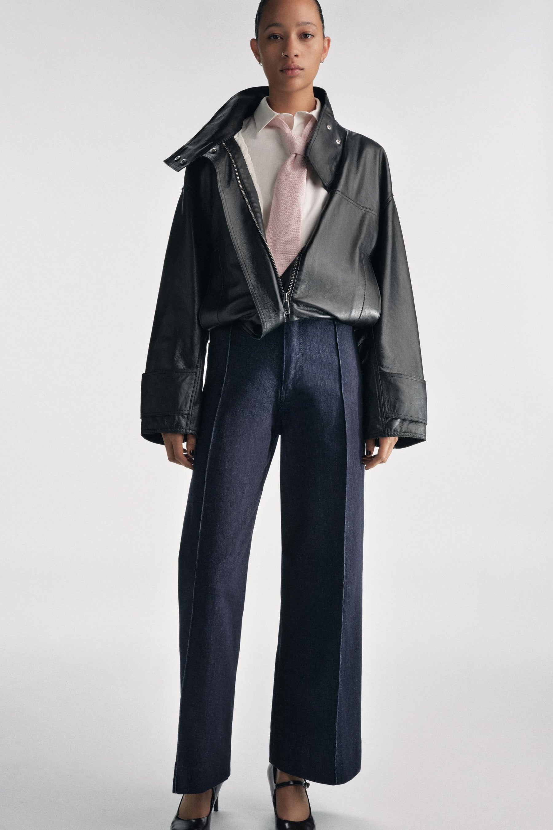 Weit geschnittene High-Waist-Jeans