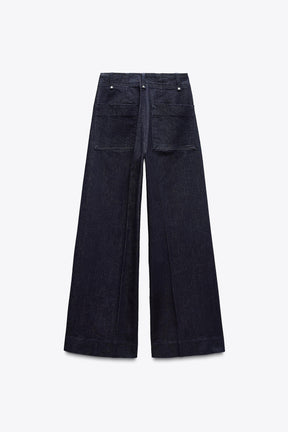 Weit geschnittene High-Waist-Jeans