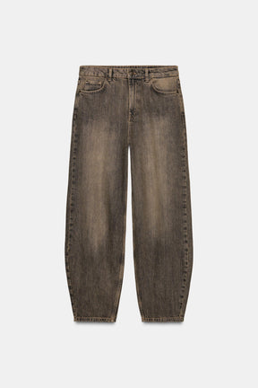 Barrel Jeans mit mittelhohem Bund