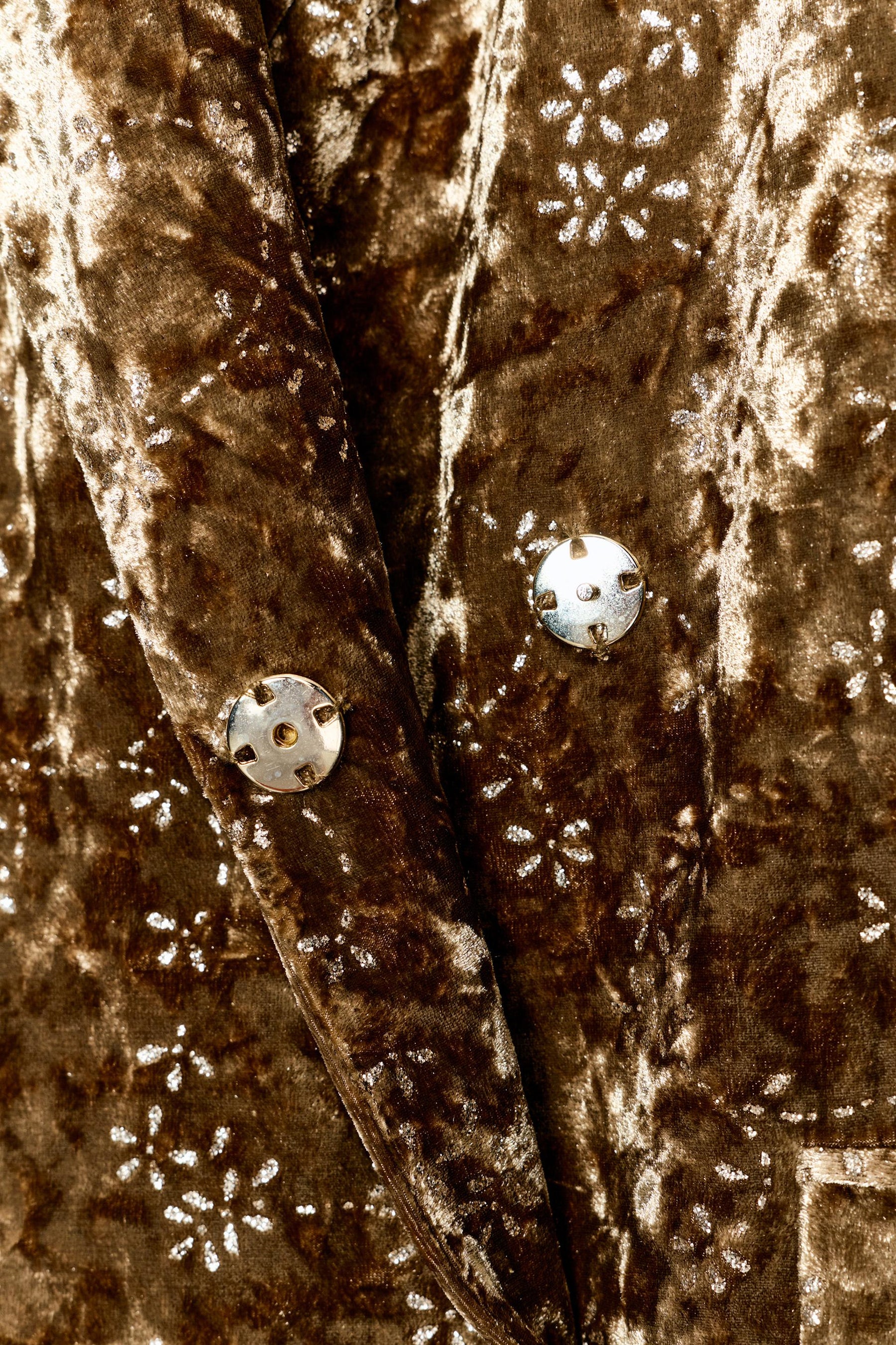 Samtblazer mit Metallic-Faden